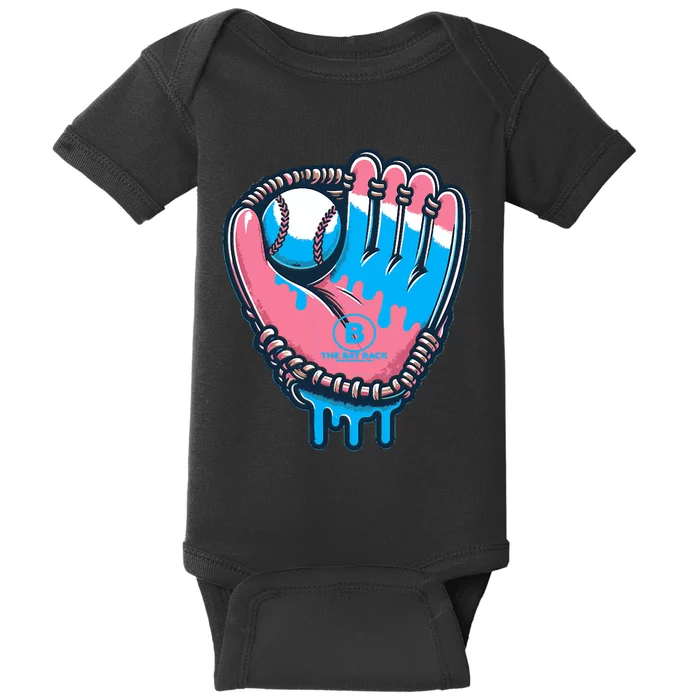 Baseball Glove Cotton Candy Drip Baby Bodysuit