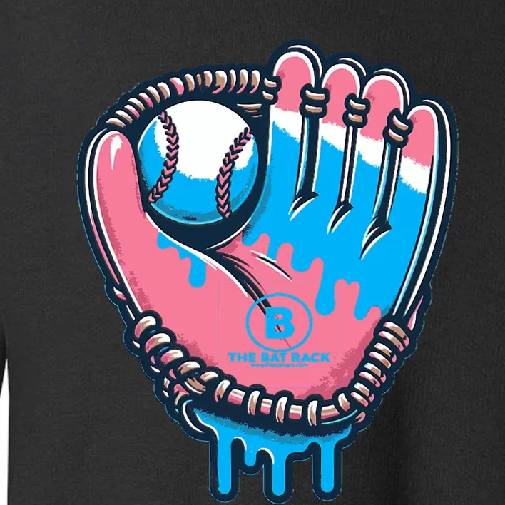 Baseball Glove Cotton Candy Drip Toddler Sweatshirt