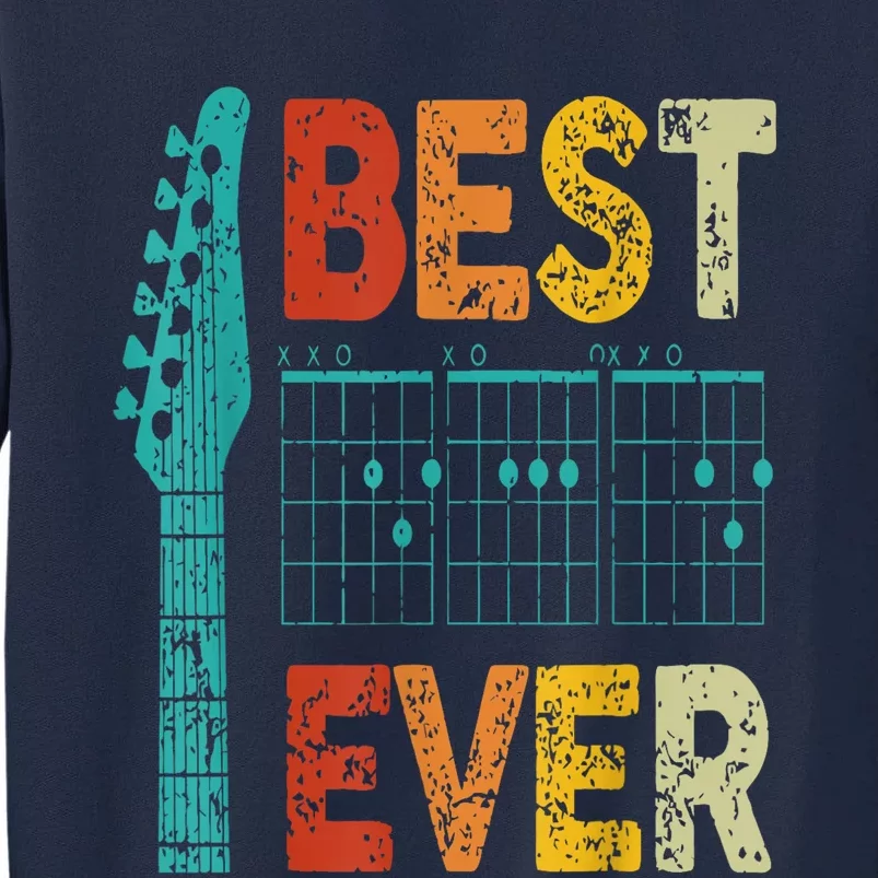 Best Guitar Dad Ever Chords Best Dad Guitar Tall Sweatshirt