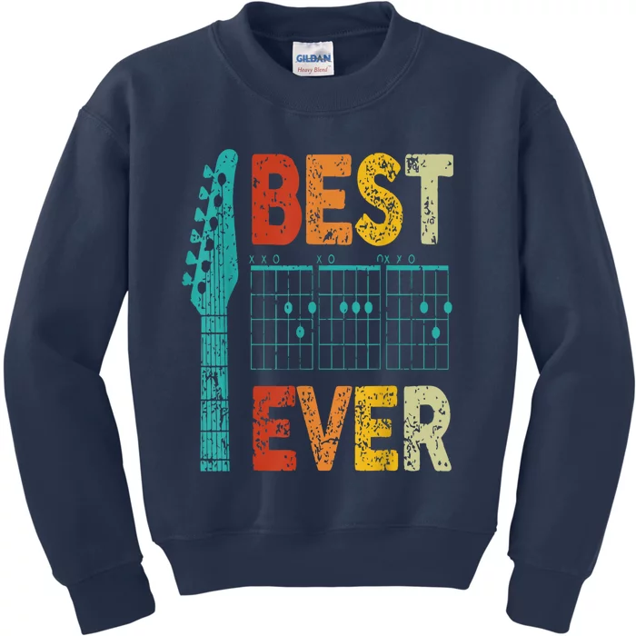 Best Guitar Dad Ever Chords Best Dad Guitar Kids Sweatshirt