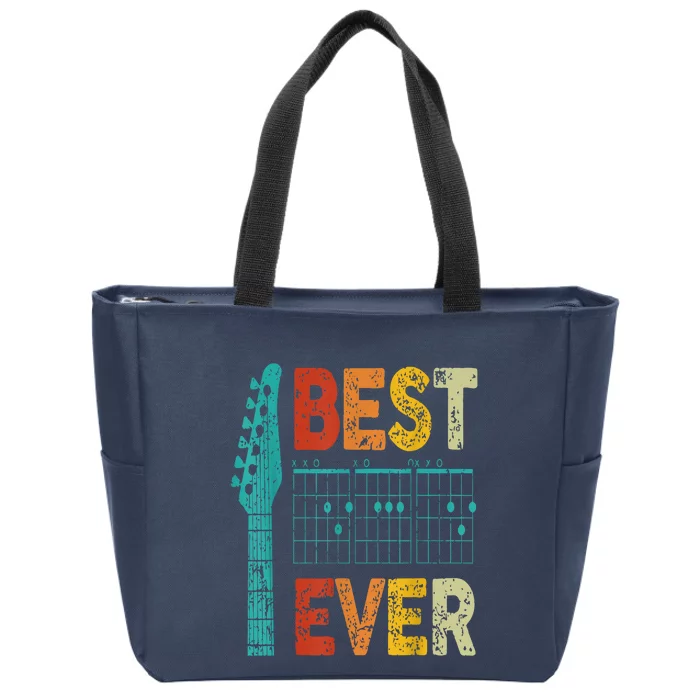 Best Guitar Dad Ever Chords Best Dad Guitar Zip Tote Bag