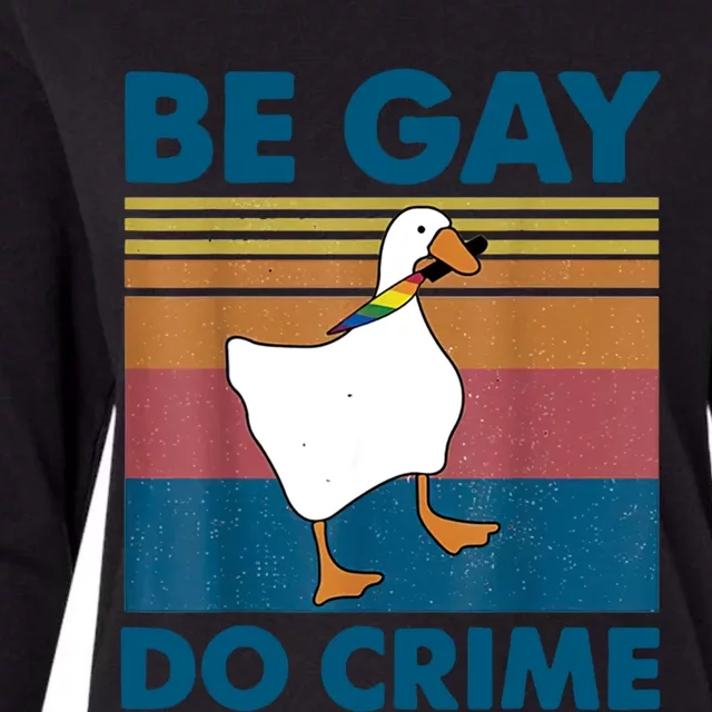 Be Gay Do Crime Gift Lgbt Gift Womens Cotton Relaxed Long Sleeve T-Shirt