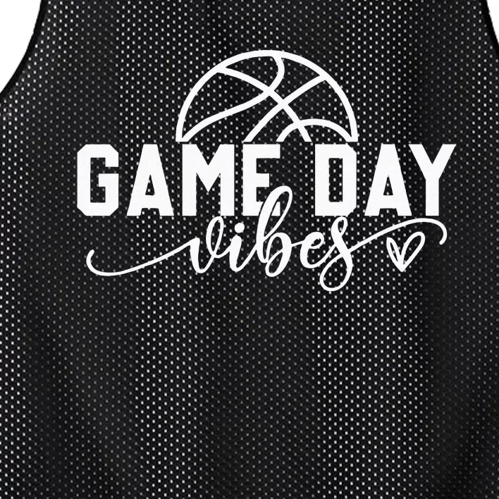 Basketball Game Day Vibes Basketball Mom Life Game Day Mesh Reversible Basketball Jersey Tank