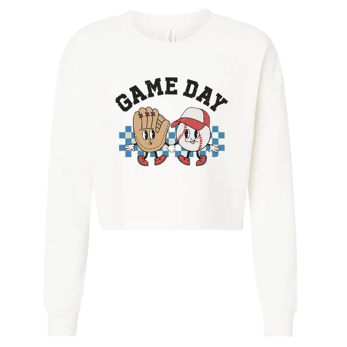 Baseball Game Day Cropped Pullover Crew