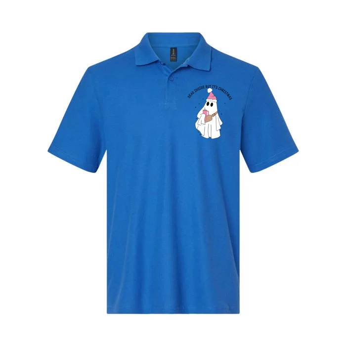 Boojee Ghost Dead Inside But It’S Christmas Stanley Tumbler Gift Softstyle Adult Sport Polo