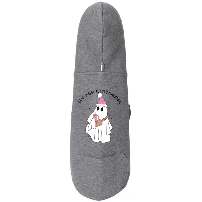 Boojee Ghost Dead Inside But It’S Christmas Stanley Tumbler Gift Doggie 3-End Fleece Hoodie