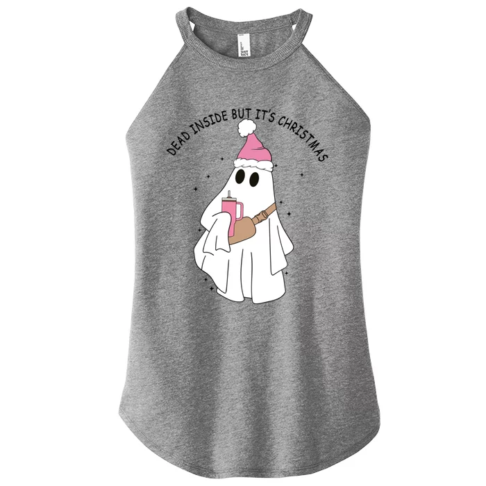 Boojee Ghost Dead Inside But It’S Christmas Stanley Tumbler Gift Women’s Perfect Tri Rocker Tank