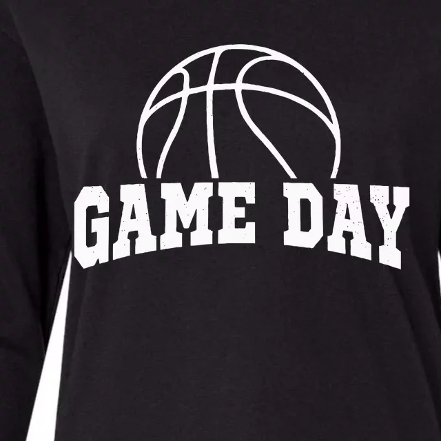 Basketball Game Day Basketball Mom Life Game Day Womens Cotton Relaxed Long Sleeve T-Shirt