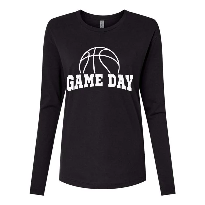 Basketball Game Day Basketball Mom Life Game Day Womens Cotton Relaxed Long Sleeve T-Shirt