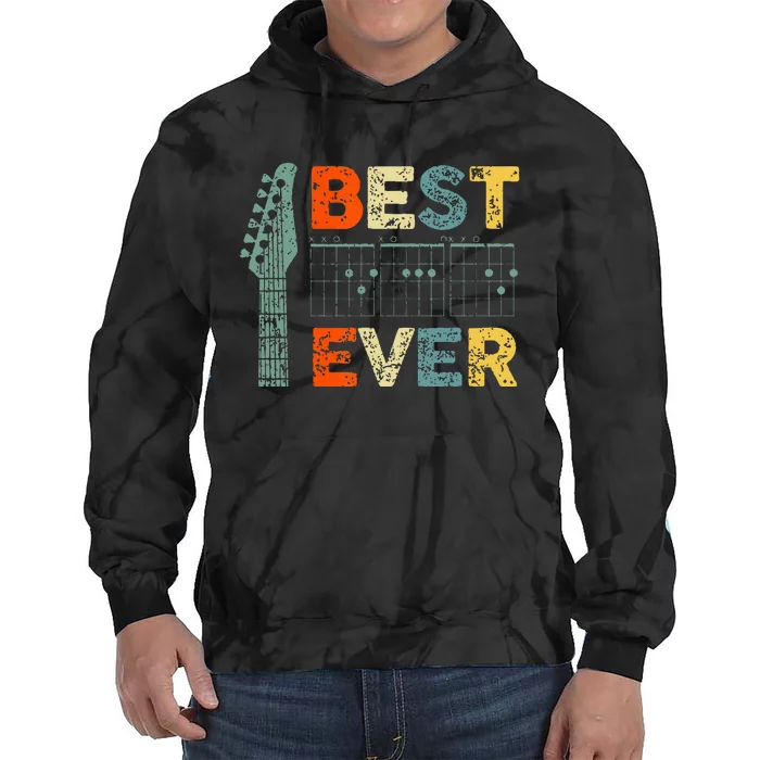 Best Guitar Dad Ever Chords Guitar Fathers Day Dad Tie Dye Hoodie