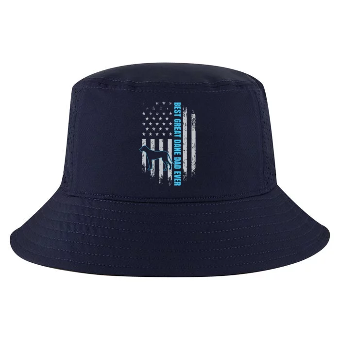 Best Great Dane Dad Ever Great Dane Dog Father American Flag Cool Comfort Performance Bucket Hat