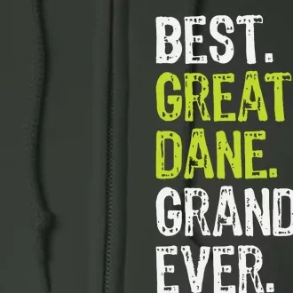 Best Great Dane Grandpa Ever Dog Lover Full Zip Hoodie