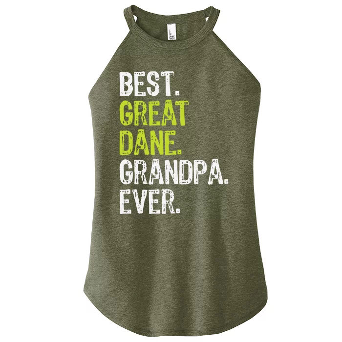 Best Great Dane Grandpa Ever Dog Lover Women’s Perfect Tri Rocker Tank