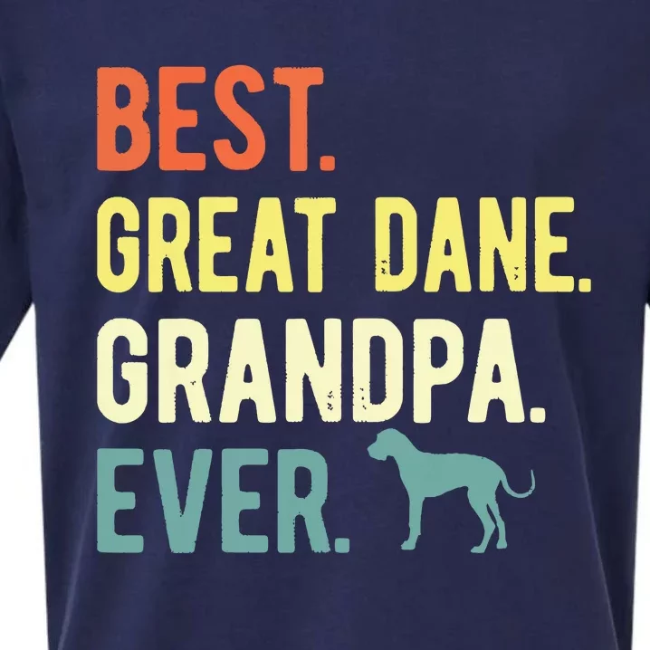 Best Great Dane Grandpa Ever Dog Lovers Fathers Day Sueded Cloud Jersey T-Shirt