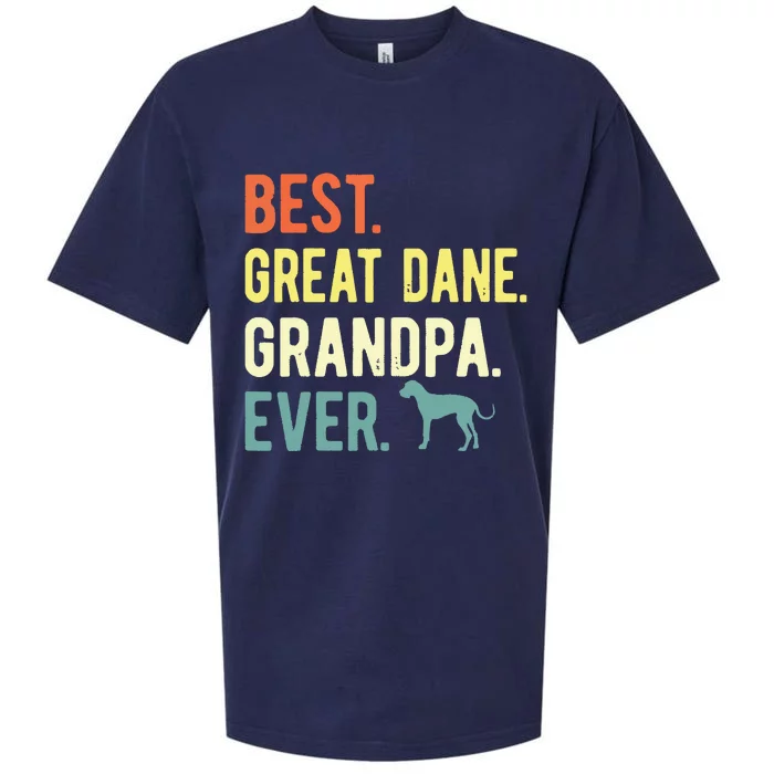 Best Great Dane Grandpa Ever Dog Lovers Fathers Day Sueded Cloud Jersey T-Shirt