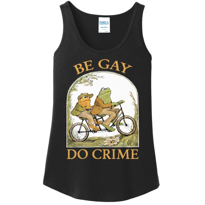 Be Gay Do Crime Frog and The Toad for LGBTQ Pride Ladies Essential Tank