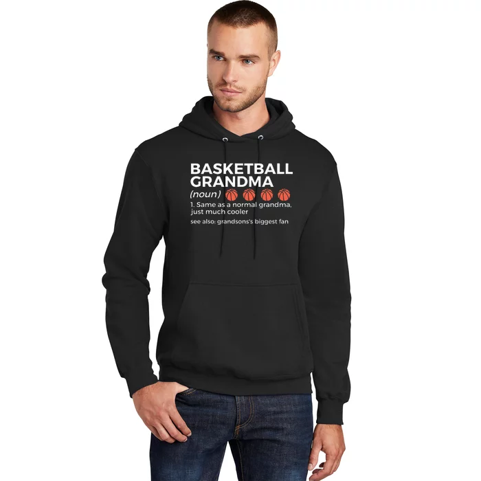 Basketball Grandma Definition Grandson's largest fan Hoodie