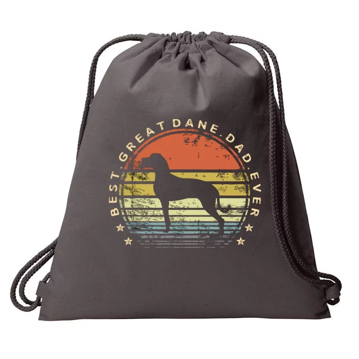 Best Great Dane Dad Ever Daddy Gifts Dog Lover Pet Owner Drawstring Bag