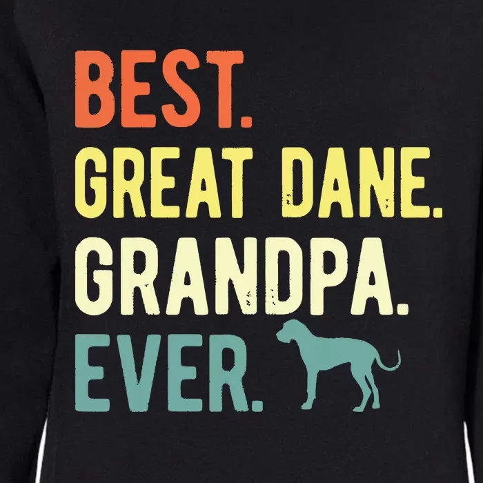 Best Great Dane Grandpa Ever Dog Lovers Fathers Day Womens California Wash Sweatshirt