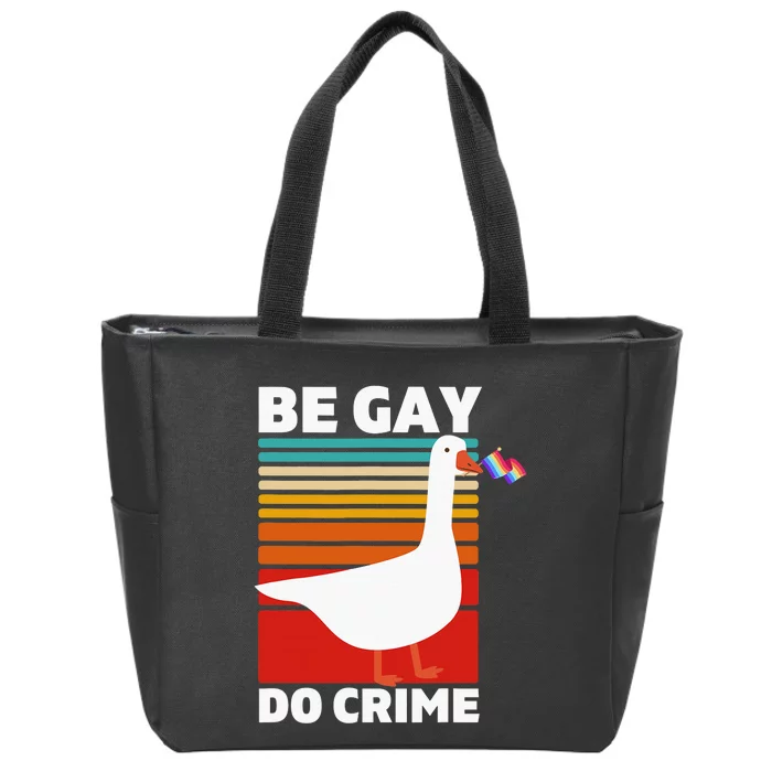 Be Gay Do Crime, LGBTQ Pride Rights, LGBTQIA Protest Gift Zip Tote Bag