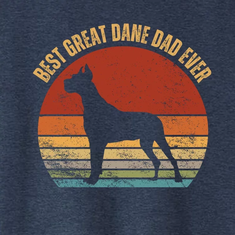 Best Great Dane Dad Ever Daddy Gifts For Dog Lover Pet Owner Women's Crop Top Tee