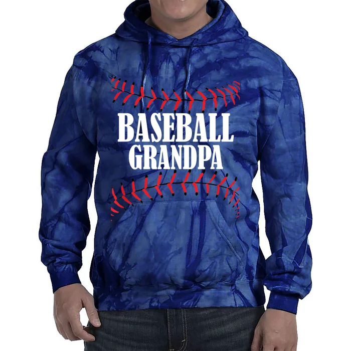 Baseball Grandpa Design Baseball Grandfather Tie Dye Hoodie