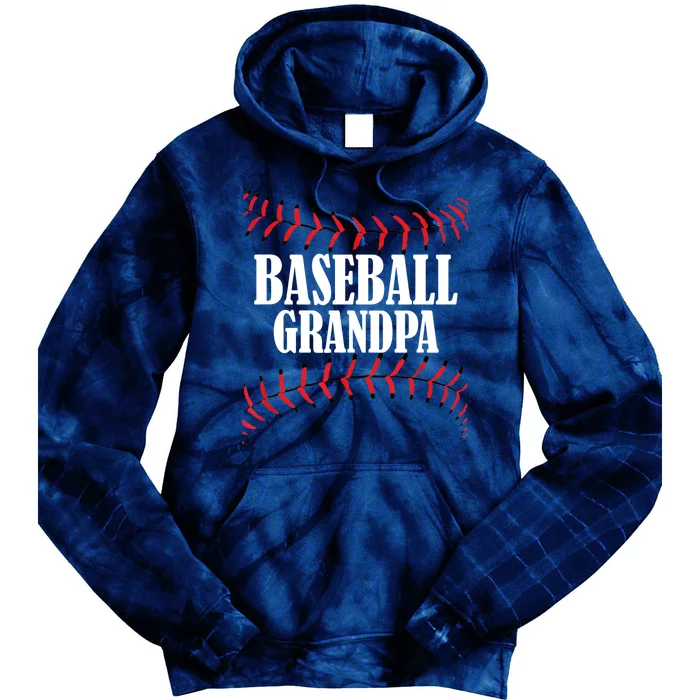 Baseball Grandpa Design Baseball Grandfather Tie Dye Hoodie