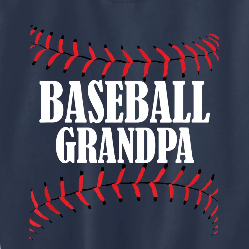 Baseball Grandpa Design Baseball Grandfather Kids Sweatshirt