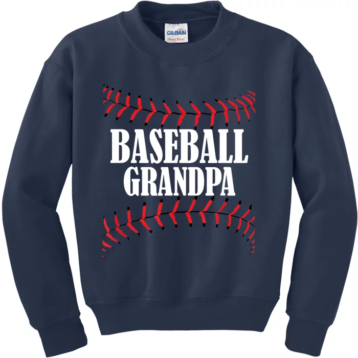 Baseball Grandpa Design Baseball Grandfather Kids Sweatshirt