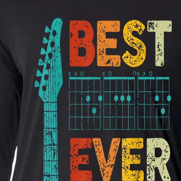 Best Guitar Dad Ever Chords Best Dad Guitar Guitar Dad Cooling Performance Long Sleeve Crew