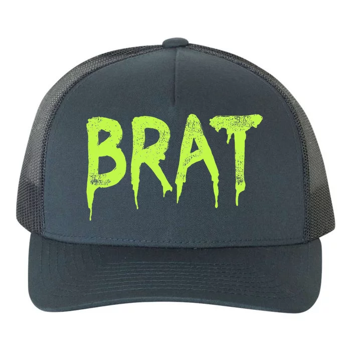 Brat Grunge Distressed Yupoong Adult 5-Panel Trucker Hat