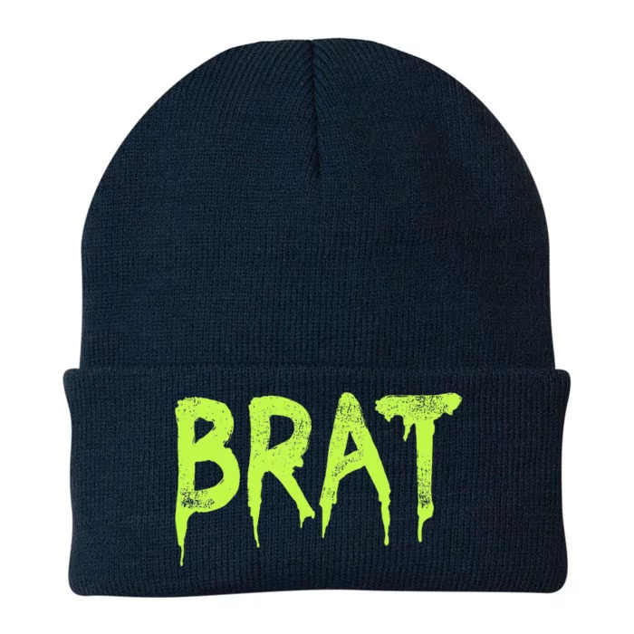 Brat Grunge Distressed Knit Cap Winter Beanie