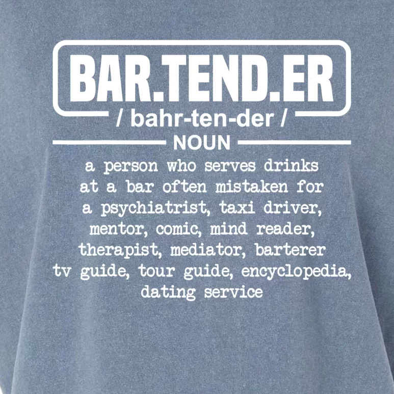 Bartender Gift Definition For Bartender Garment-Dyed Women's Muscle Tee