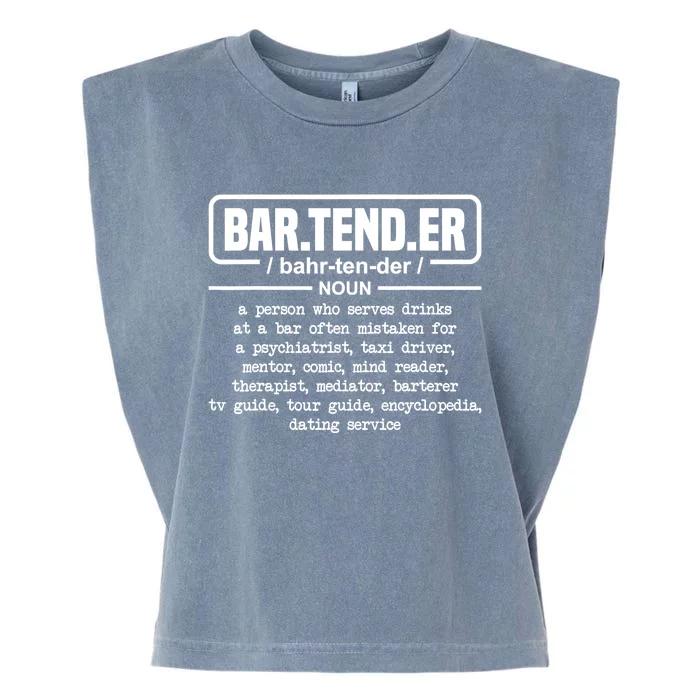 Bartender Gift Definition For Bartender Garment-Dyed Women's Muscle Tee