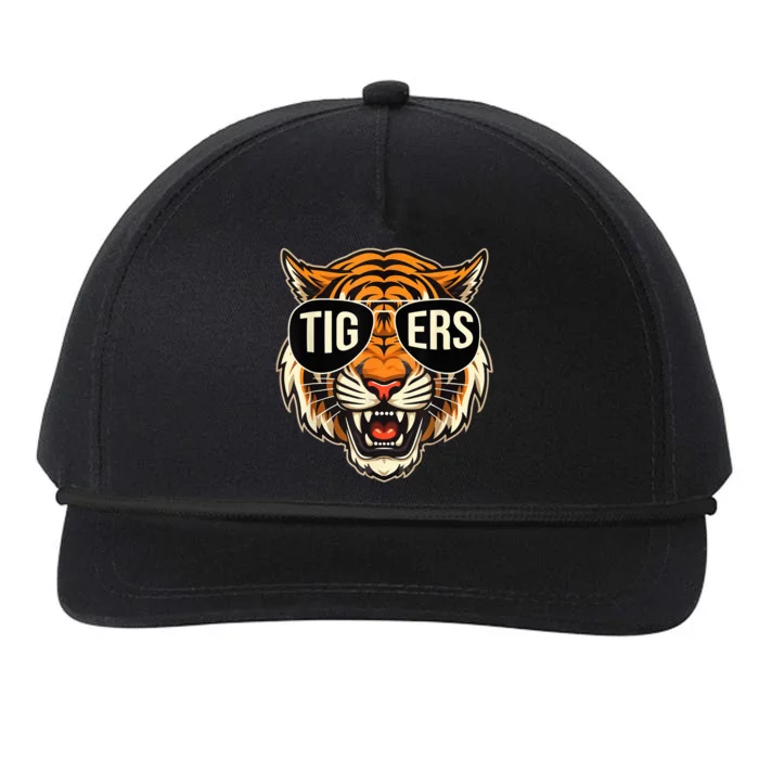 Baseball Game Day Thanksgiving Tiger Cool Tigers Vintage Sports Name Design Snapback Five-Panel Rope Hat