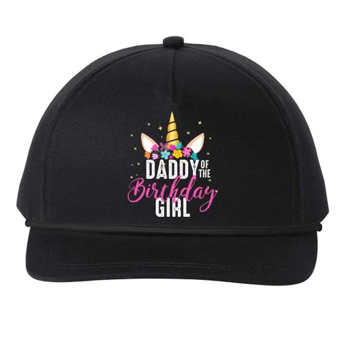 Birthday Girl Daddy Unicorn Lover Gift Snapback Five-Panel Rope Hat