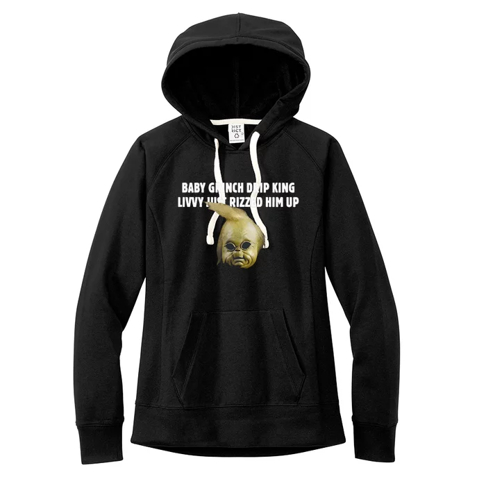 Baby Grin.Ch Drip King Livvy Just Rizzed Him Up Women's Fleece Hoodie