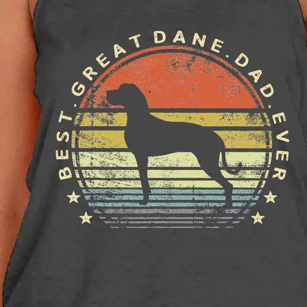 Best Great Dane Dad Ever Daddy Gifts Dog Lover Pet Owner Women's Knotted Racerback Tank