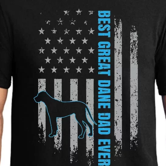 Best Great Dane Dad Ever Great Dane Dog Father American Flag Pajama Set