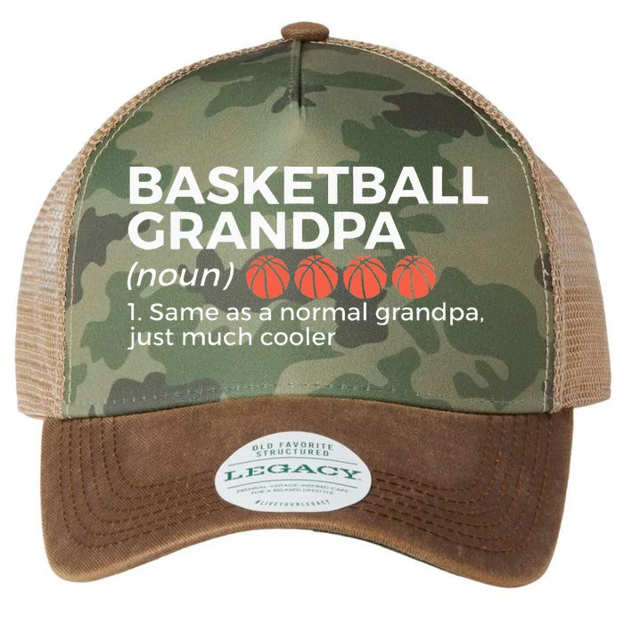 Basketball Grandpa Definition Legacy Tie Dye Trucker Hat