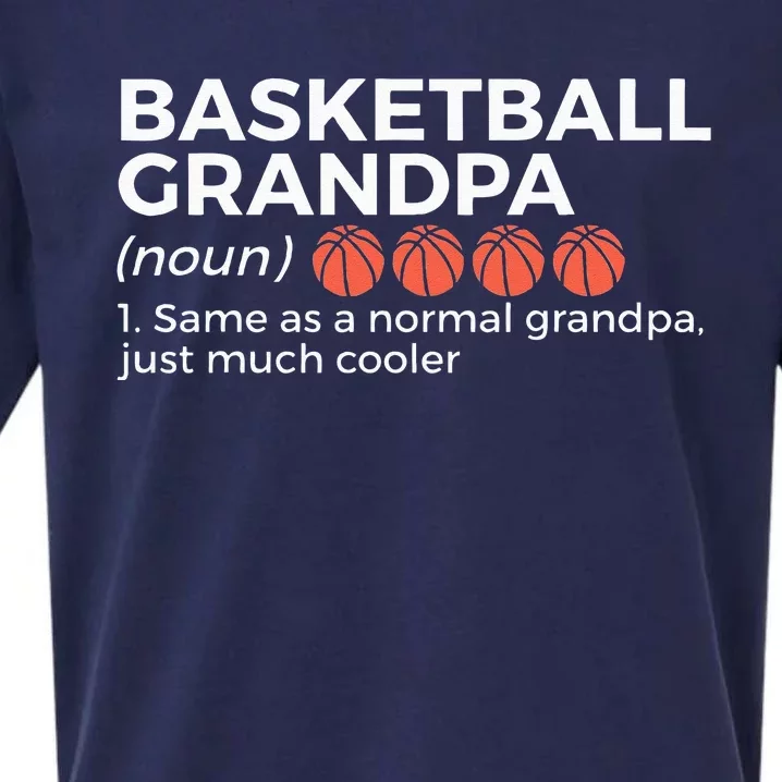 Basketball Grandpa Definition Sueded Cloud Jersey T-Shirt