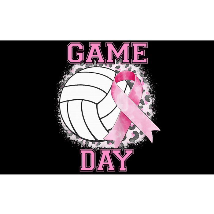 Bleached Game Day Pink Volleyball Breast Cancer Awareness Bumper Sticker