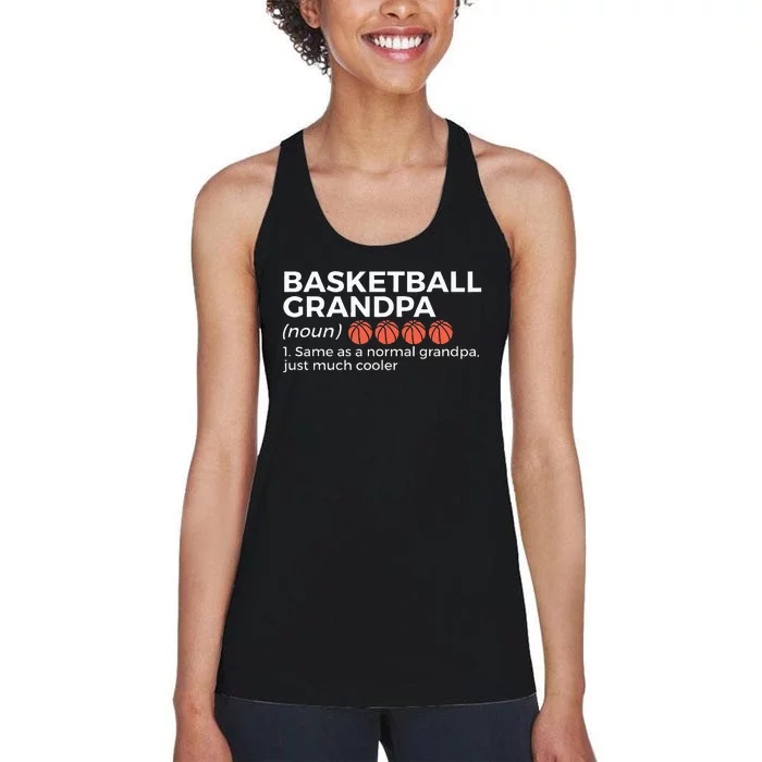 Basketball Grandpa Definition Women's Racerback Tank