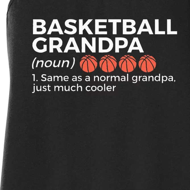 Basketball Grandpa Definition Women's Racerback Tank