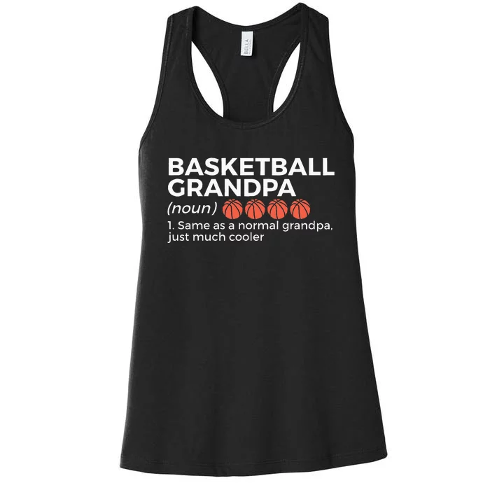 Basketball Grandpa Definition Women's Racerback Tank