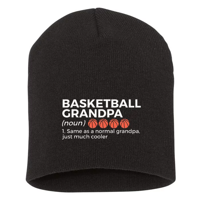 Basketball Grandpa Definition Short Acrylic Beanie