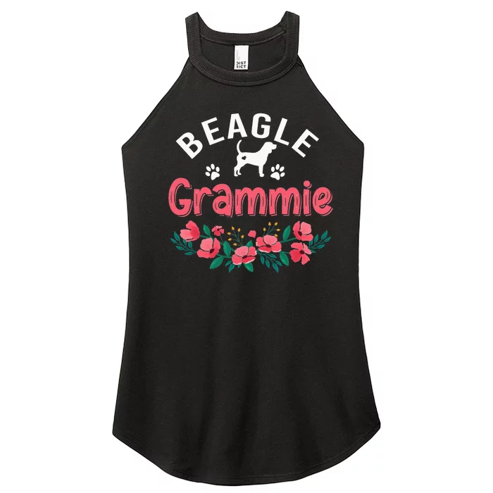 Beagle Grammie Dog Mom Cute Dog mother's day Women’s Perfect Tri Rocker Tank