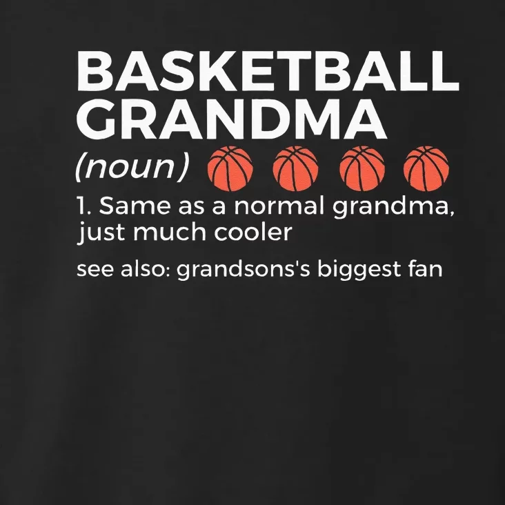 Basketball Grandma Definition Grandsons Largest Fan Toddler Hoodie