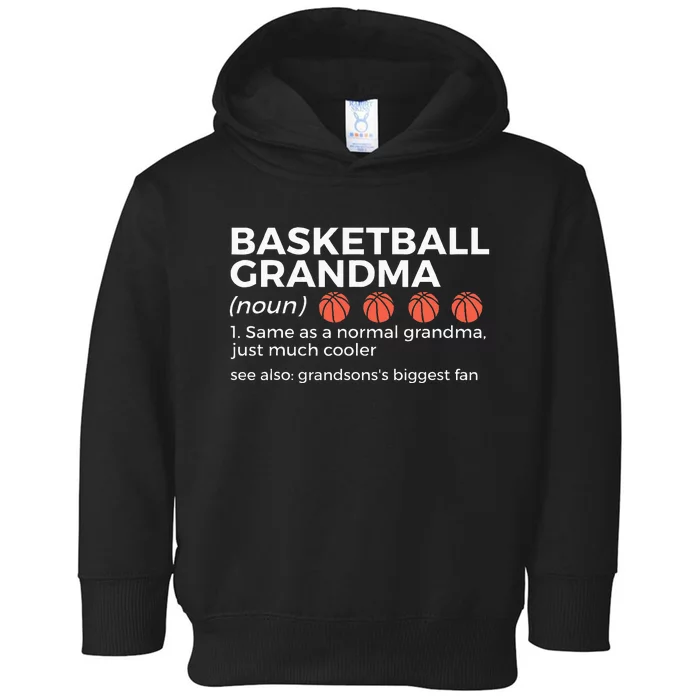 Basketball Grandma Definition Grandsons Largest Fan Toddler Hoodie