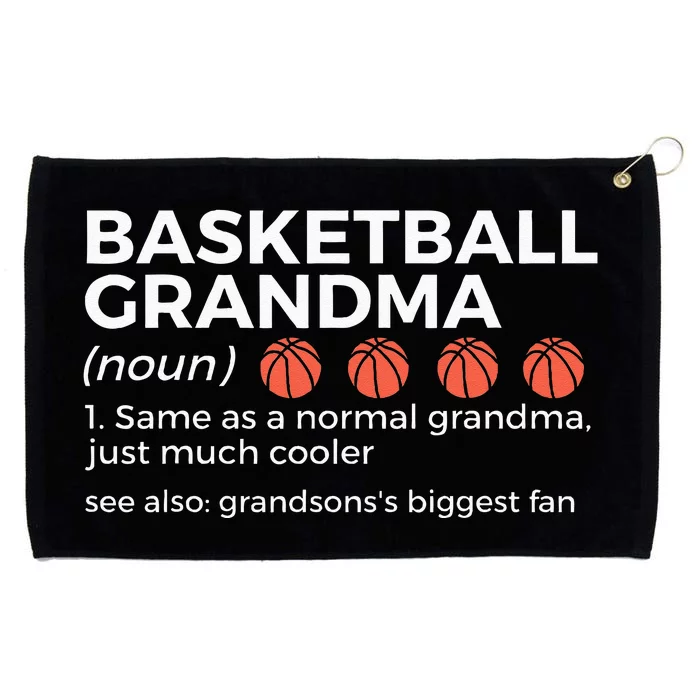 Basketball Grandma Definition Grandsons Largest Fan Grommeted Golf Towel